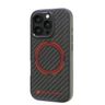 Audi Carbon Fiber Sport Red CircleMagSafe iPhone 16 Pro 6.3" czarny/black hardcase AUS-TPUPCMIP16P-RSQ/D5-BK na NearMe.pl