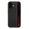 Audi Carbon Fiber Stripe iPhone 16 6.1" czarny/black hardcase AUS-TPUPCIP16-R8/D1-BK na NearMe.pl