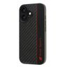 Audi Carbon Fiber Stripe iPhone 16 6.1" czarny/black hardcase AUS-TPUPCIP16-R8/D1-BK na NearMe.pl