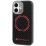 Etui Audi RSQ Carbon Fiber Sport Red     Circle MagSafe do iPhone 17 czarny na NearMe.pl
