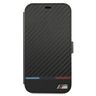 Etui BMW BMBKP13XPUCARTCBK iPhone 13Pro Max 6,7" czarny/black bookcase M Collection PU Carbon Stripe na NearMe.pl