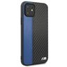 Etui BMW BMHCN61MCARBL iPhone 11 6,1"/ Xr czarny/black hardcase M Collection PU Carbon Blue Stripe na NearMe.pl