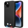 Etui BMW BMHMP14S22PTDK iPhone 14 / 15 / 13 6.1" czarny/black Leather Stamp Tricolor Magsafe na NearMe.pl