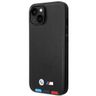 Etui BMW BMHMP14S22PTDK iPhone 14 / 15 / 13 6.1" czarny/black Leather Stamp Tricolor Magsafe na NearMe.pl