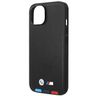 Etui BMW BMHMP14S22PTDK iPhone 14 / 15 / 13 6.1" czarny/black Leather Stamp Tricolor Magsafe na NearMe.pl