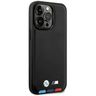 Etui BMW BMHCP14L22PTDK iPhone 14 Pro 6,1" czarny/black Leather Stamp Tricolor na NearMe.pl