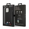 Etui BMW BMHCP14L22PTDK iPhone 14 Pro 6,1" czarny/black Leather Stamp Tricolor na NearMe.pl