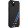 Etui BMW BMHCP14S22SOTK iPhone 14 / 15 /13 6.1" czarny/black Silicone Slanted Sttripes na NearMe.pl