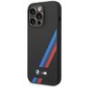 Etui BMW BMHMP14L22SOTK iPhone 14 Pro6,1" czarny/black Silicone Slanted Sttripes MagSafe na NearMe.pl