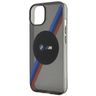 Etui BMW BMHMP14SHDTK iPhone 14 / 15 /13 6.1" szary/grey Tricolor Stripes MagSafe na NearMe.pl