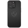 Etui BMW BMHCP13LREELK iPhone 13 Pro / 13 6.1" czarny/black hardcase Leather Emboss na NearMe.pl