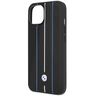 Etui BMW BMHCP14S22RVSK iPhone 14 / 15 / 13 6.1" czarny/black hardcase Leather Stamp Blue Lines na NearMe.pl
