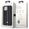 Etui BMW BMHCP14S22RVSK iPhone 14 / 15 / 13 6.1" czarny/black hardcase Leather Stamp Blue Lines na NearMe.pl