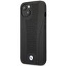 Etui BMW BMHCP13MRPSLK iPhone 13 / 14 / 15 6.1" czarny/black hardcase Leather Debossed Lines na NearMe.pl