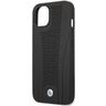 Etui BMW BMHCP13MRPSLK iPhone 13 / 14 / 15 6.1" czarny/black hardcase Leather Debossed Lines na NearMe.pl
