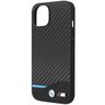 Etui BMW BMHCP13M22NBCK iPhone 13 / 14/ 15 6.1" czarny/black Leather Carbon na NearMe.pl
