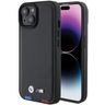 BMW BMHCP15S22PTDK iPhone 15 / 14 / 13 6.1" czarny/black Leather Stamp Tricolor na NearMe.pl