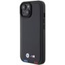 BMW BMHCP15S22PTDK iPhone 15 / 14 / 13 6.1" czarny/black Leather Stamp Tricolor na NearMe.pl