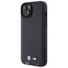 BMW BMHCP15M22PTDK iPhone 15 Plus /14 Plus 6.7" czarny/black Leather Stamp Tricolor na NearMe.pl