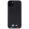 BMW BMHCP15M22PTDK iPhone 15 Plus /14 Plus 6.7" czarny/black Leather Stamp Tricolor na NearMe.pl