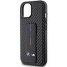 BMW BMHCP15SGSPCCK iPhone 15 / 14 / 13 6.1" czarny/black hardcase Grip Stand Smooth & Carbon na NearMe.pl