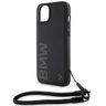 BMW BMHCP15S23RMRLK iPhone 15 / 14 / 13 6.1" czarny/black hardcase Signature Leather Wordmark Cord na NearMe.pl