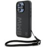 BMW BMHCP15L23RMRLK iPhone 15 Pro 6.1" czarny/black hardcase Signature Leather Wordmark Cord na NearMe.pl