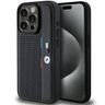 BMW BMHCP15L23PUPVK iPhone 15 Pro 6.1" czarny/black hardcase Perforated Tricolor Line na NearMe.pl
