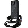 BMW BMHCP15M23PSCCK iPhone 15 Plus / 14 Plus 6.7" czarny/black hardcase M Edition Carbon Stripe & Strap na NearMe.pl
