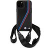 BMW BMHCP15S23PSVTK iPhone 15 / 14 / 13 czarny/black hardcase M Edition Carbon Tricolor Lines & Strap na NearMe.pl