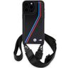 BMW BMHCP15L23PSVTK iPhone 15 Pro 6.1" czarny/black hardcase M Edition Carbon Tricolor Lines & Strap na NearMe.pl