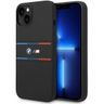 BMW BMHCP15S22SDTK iPhone 15 / 14 / 13 6.1" czarny/black hardcase M Silicone Tricolor Lines na NearMe.pl