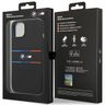 BMW BMHCP15S22SDTK iPhone 15 / 14 / 13 6.1" czarny/black hardcase M Silicone Tricolor Lines na NearMe.pl