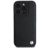BMW BMHCP16L23RCGPK iPhone 16 Pro 6.3" czarny/black hardcase Sign Leather Crossing Lines Pattern na NearMe.pl