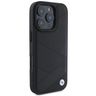 BMW BMHCP16L23RCGPK iPhone 16 Pro 6.3" czarny/black hardcase Sign Leather Crossing Lines Pattern na NearMe.pl