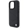 BMW BMHCP16L23RCGPK iPhone 16 Pro 6.3" czarny/black hardcase Sign Leather Crossing Lines Pattern na NearMe.pl