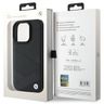 BMW BMHCP16L23RCGPK iPhone 16 Pro 6.3" czarny/black hardcase Sign Leather Crossing Lines Pattern na NearMe.pl