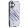 BMW BMHCP16M23HTRAG iPhone 16 Plus 6.7" szary/grey hardcase Motorsport IML Random Stripes na NearMe.pl