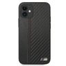 Etui BMW BMHCP12SMCARBK iPhone12 mini 5,4" czarny/black hardcase M Collection PU Carbon Stripe na NearMe.pl