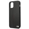 Etui BMW BMHCP12SMCARBK iPhone12 mini 5,4" czarny/black hardcase M Collection PU Carbon Stripe na NearMe.pl