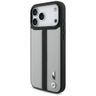 Etui BMW M Perforated Stripe Logo        MagSafe do iPhone 17 Pro Max szary na NearMe.pl