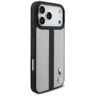 Etui BMW M Perforated Stripe Logo        MagSafe do iPhone 17 Pro Max szary na NearMe.pl
