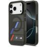 Etui BMW M IML Metal Buttons Tricolor    Lines MagSafe do iPhone 17 Pro Max czarny na NearMe.pl
