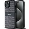 DKNY DKHCP15MPRTHSLK iPhone 15 Plus /14 Plus 6.7" czarny/black hardcase Leather Mono Stripe & Metal Logo na NearMe.pl