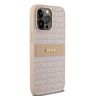 DKNY DKHCP14XPRTHSLP iPhone 14 Pro Max6.7" różowy/pink hardcase Leather Mono Stripe & Metal Logo na NearMe.pl