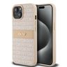 DKNY DKHCP15SPRTHSLP iPhone 15 / 14 / 136.1" różowy/pink hardcase Leather Mono Stripe & Metal Logo na NearMe.pl