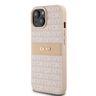 DKNY DKHCP15SPRTHSLP iPhone 15 / 14 / 136.1" różowy/pink hardcase Leather Mono Stripe & Metal Logo na NearMe.pl