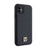 DKNY DKHMN61PSHRPSK iPhone 11 / Xr 6.1"czarny/black hardcase Leather Monogram Pattern Metal Logo MagSafe na NearMe.pl