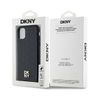 DKNY DKHMN61PSHRPSK iPhone 11 / Xr 6.1"czarny/black hardcase Leather Monogram Pattern Metal Logo MagSafe na NearMe.pl