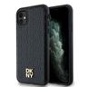 DKNY DKHMN61PSHRPSK iPhone 11 / Xr 6.1"czarny/black hardcase Leather Monogram Pattern Metal Logo MagSafe na NearMe.pl